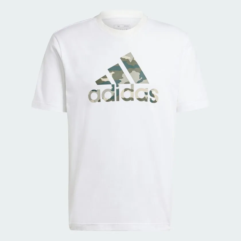 ADIDAS MEN'S CAMO BOSS WHITE TEE