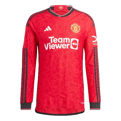 Adidas Men's Manchester United 23/24 Home Replica Long Sleeve Jersey