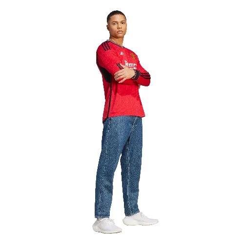 Adidas Men's Manchester United 23/24 Home Replica Long Sleeve Jersey