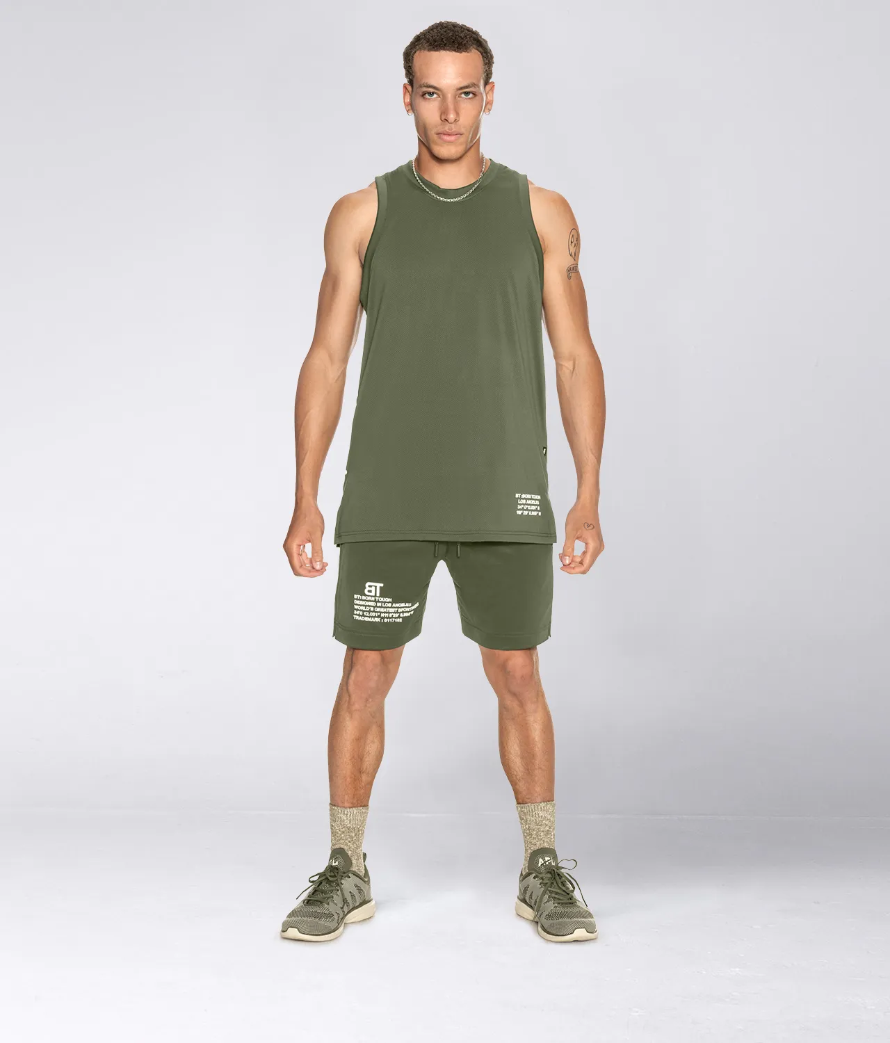 Born Tough Air Pro™ Military Green Athletic Tank Top for Men
