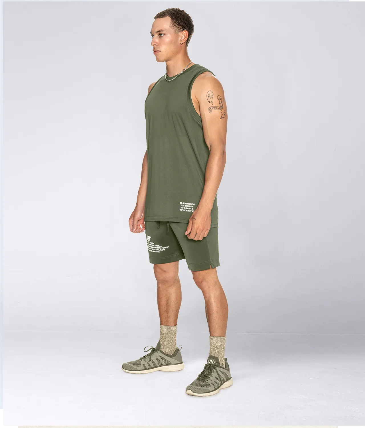 Born Tough Air Pro™ Military Green Athletic Tank Top for Men