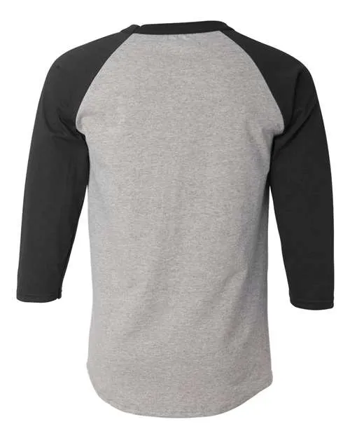 Champion Men's Three-Quarter Raglan Sleeve Baseball T-Shirt