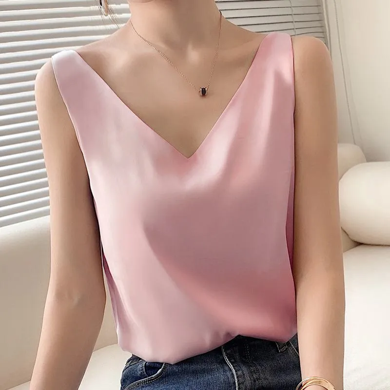 Chiffon Sleeveless French Style Worn Outside Tank Top