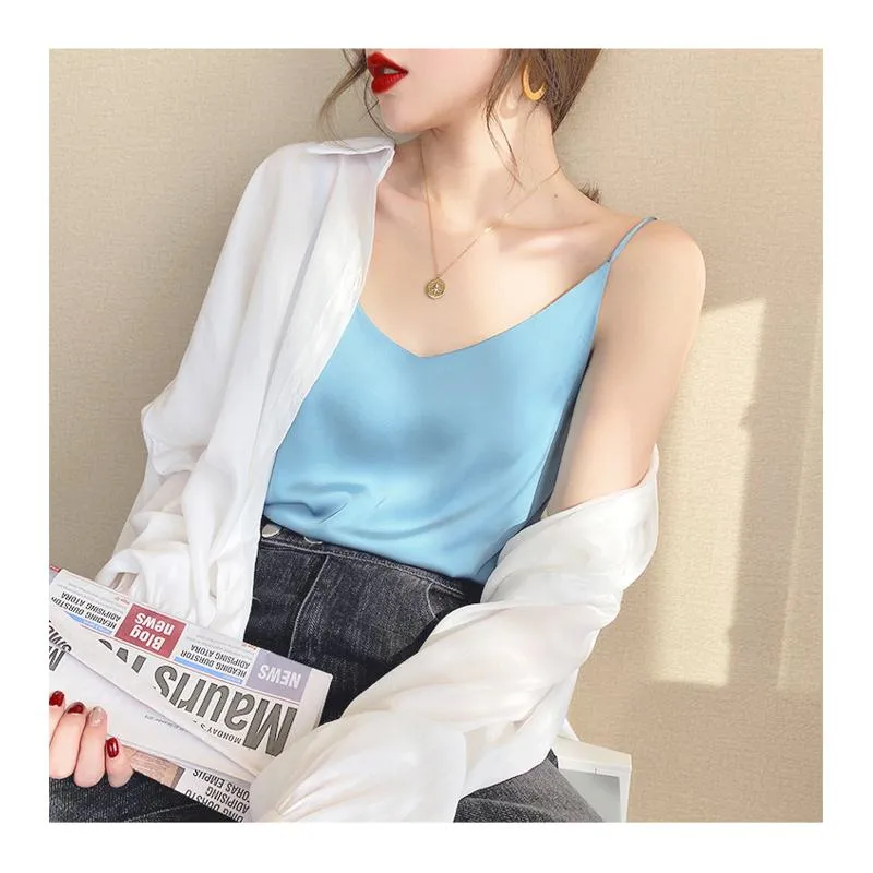 Chiffon Sleeveless French Style Worn Outside Tank Top