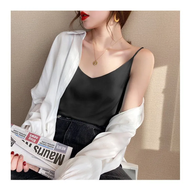 Chiffon Sleeveless French Style Worn Outside Tank Top