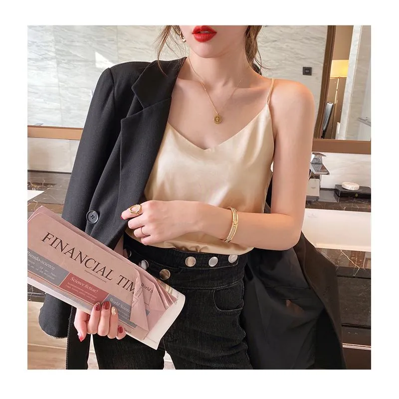 Chiffon Sleeveless French Style Worn Outside Tank Top