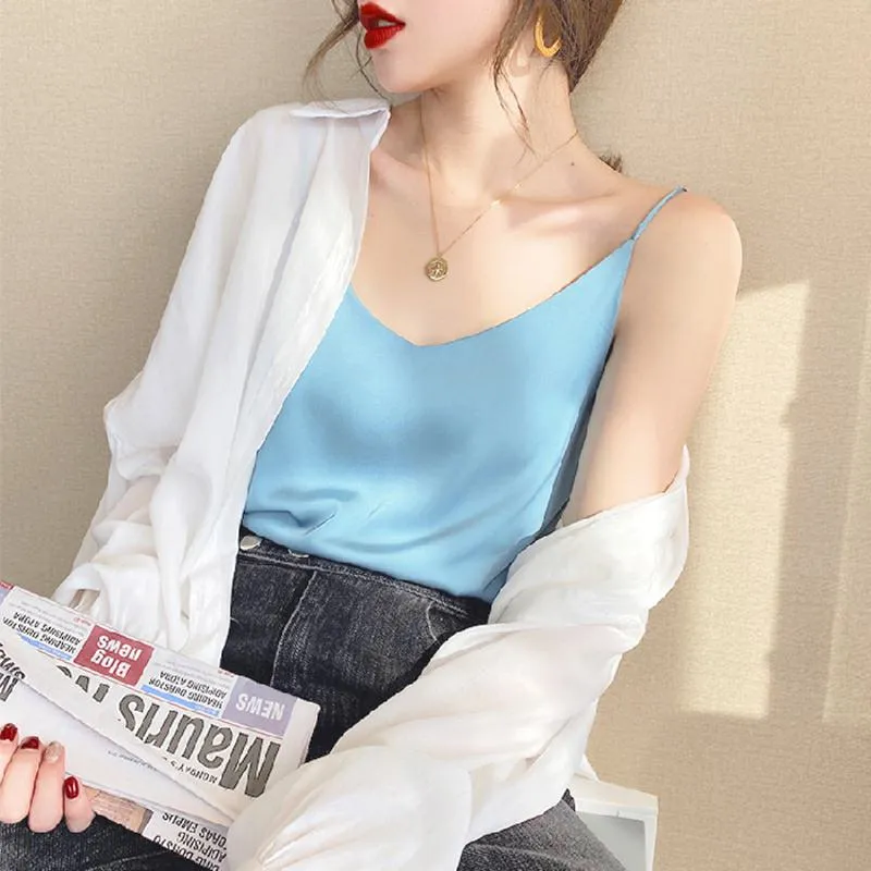 Chiffon Sleeveless French Style Worn Outside Tank Top