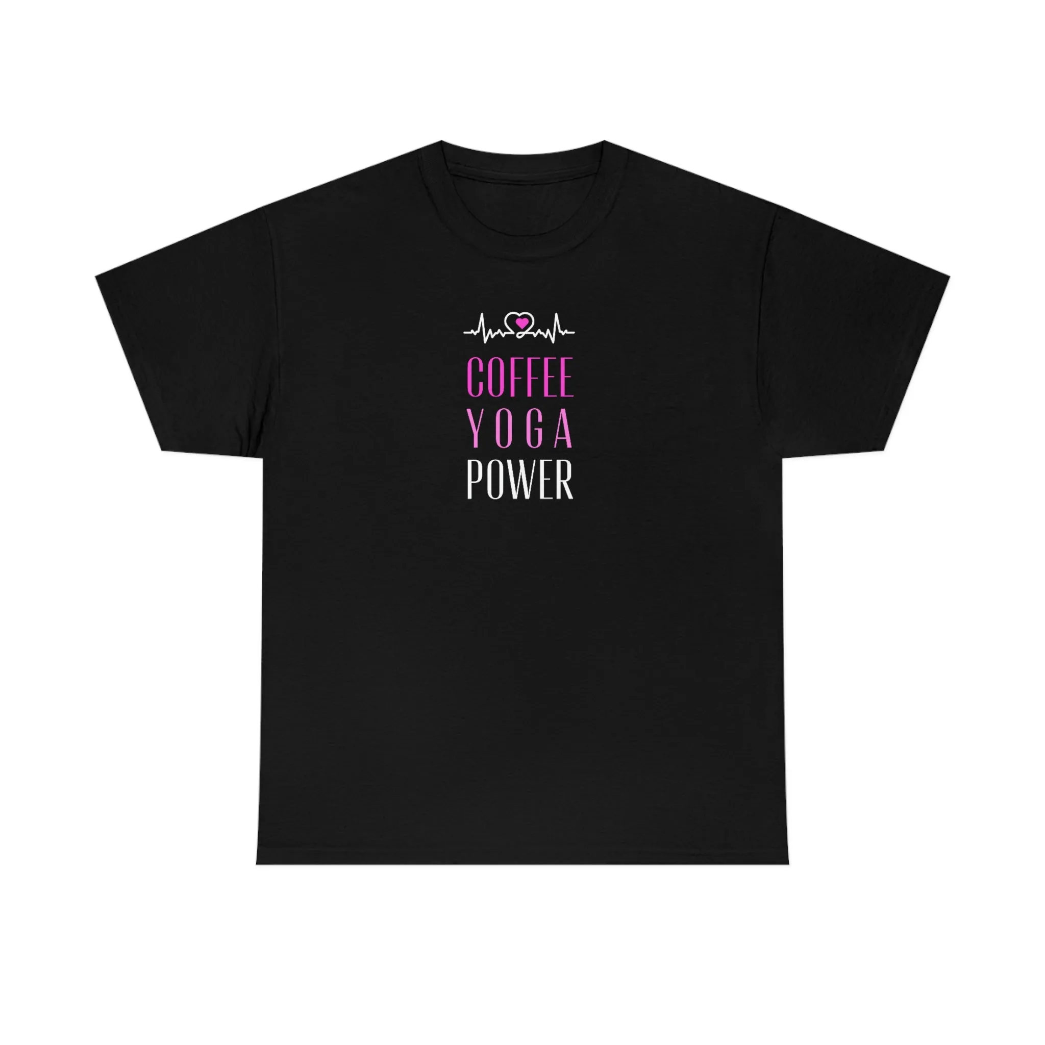 Coffee Yoga Power Heavy Cotton Tee