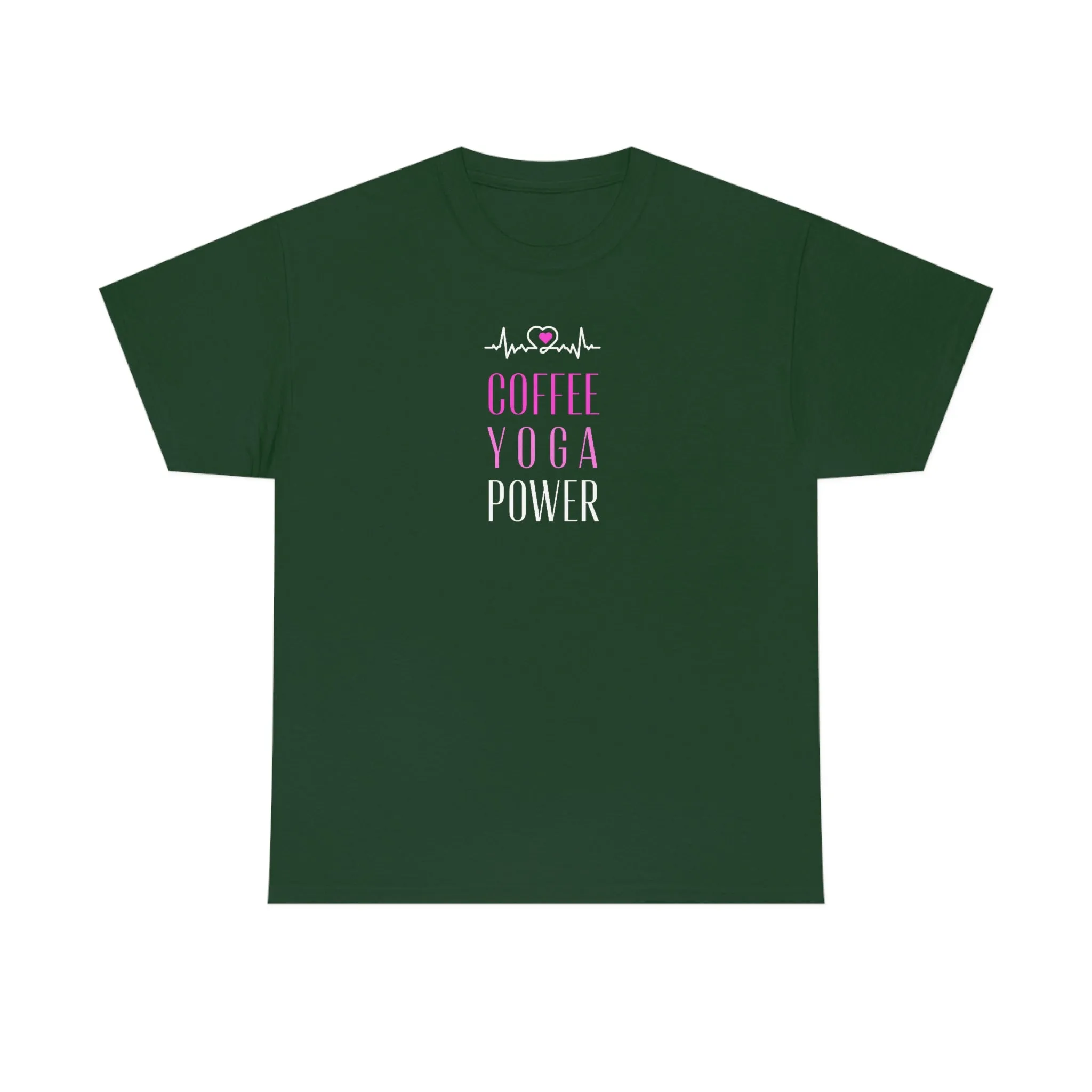 Coffee Yoga Power Heavy Cotton Tee