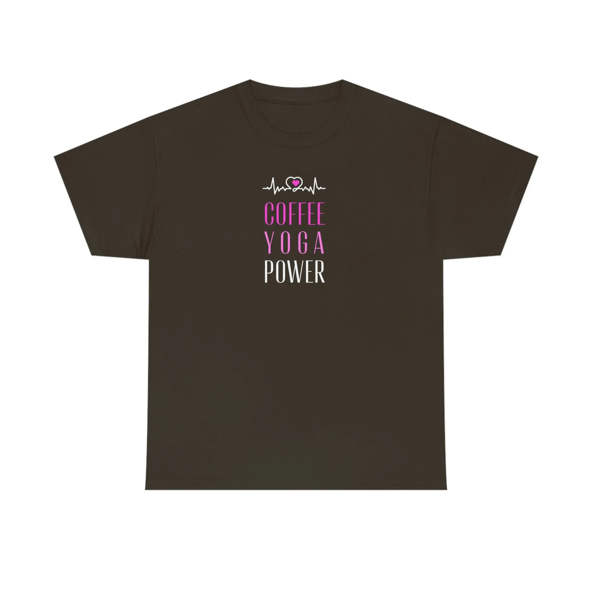 Coffee Yoga Power Heavy Cotton Tee