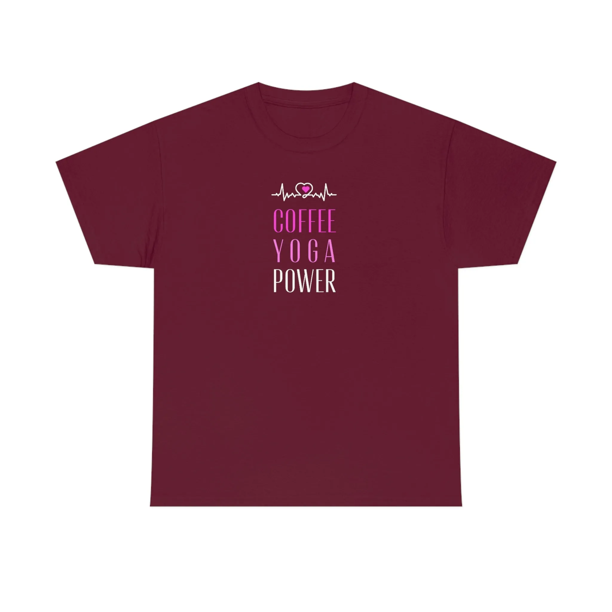 Coffee Yoga Power Heavy Cotton Tee