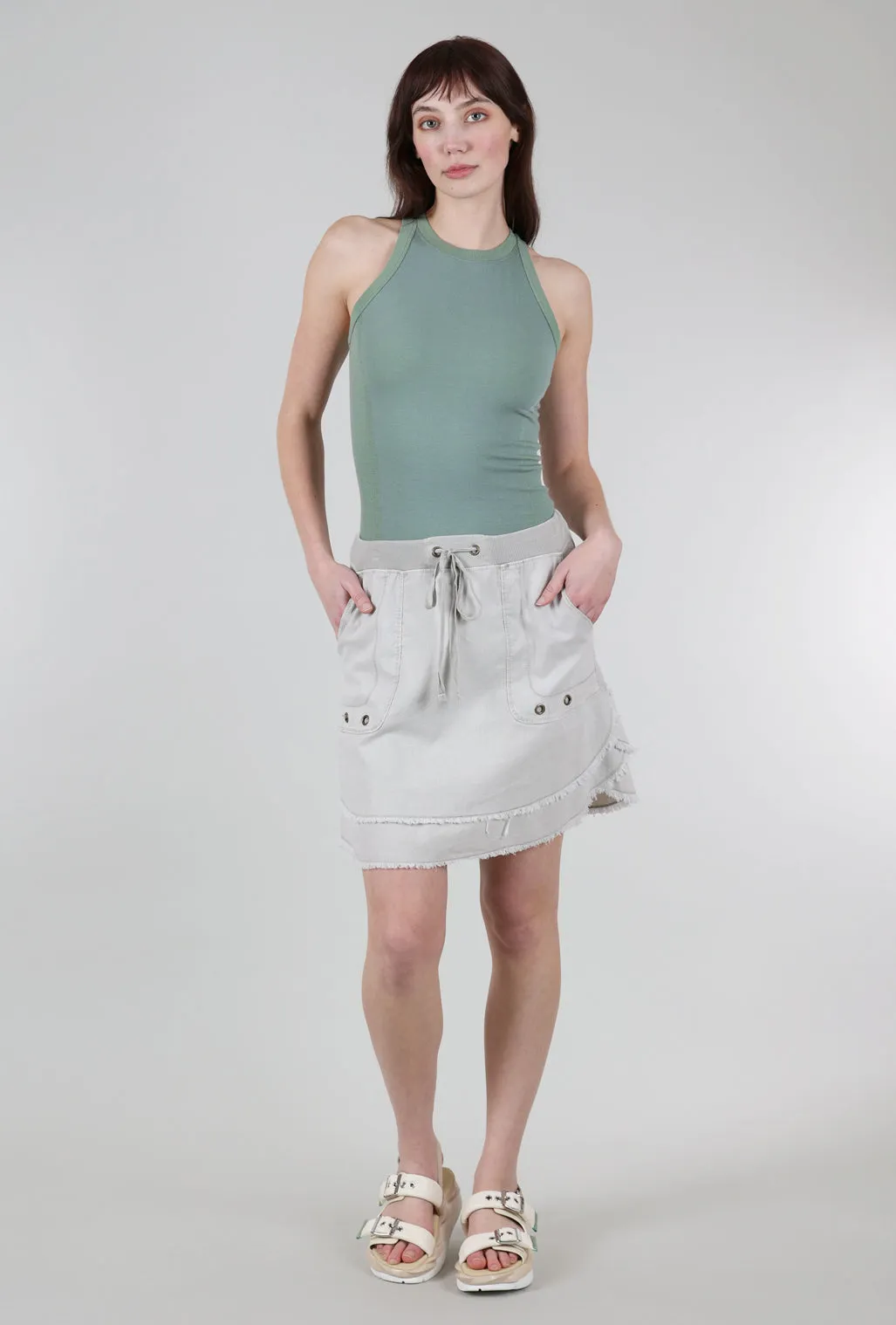 Hargen Tiered Skirt, Whitecap