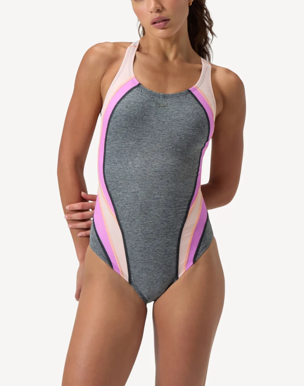 Heather Quantum Fusion Splice One Piece Swimsuit