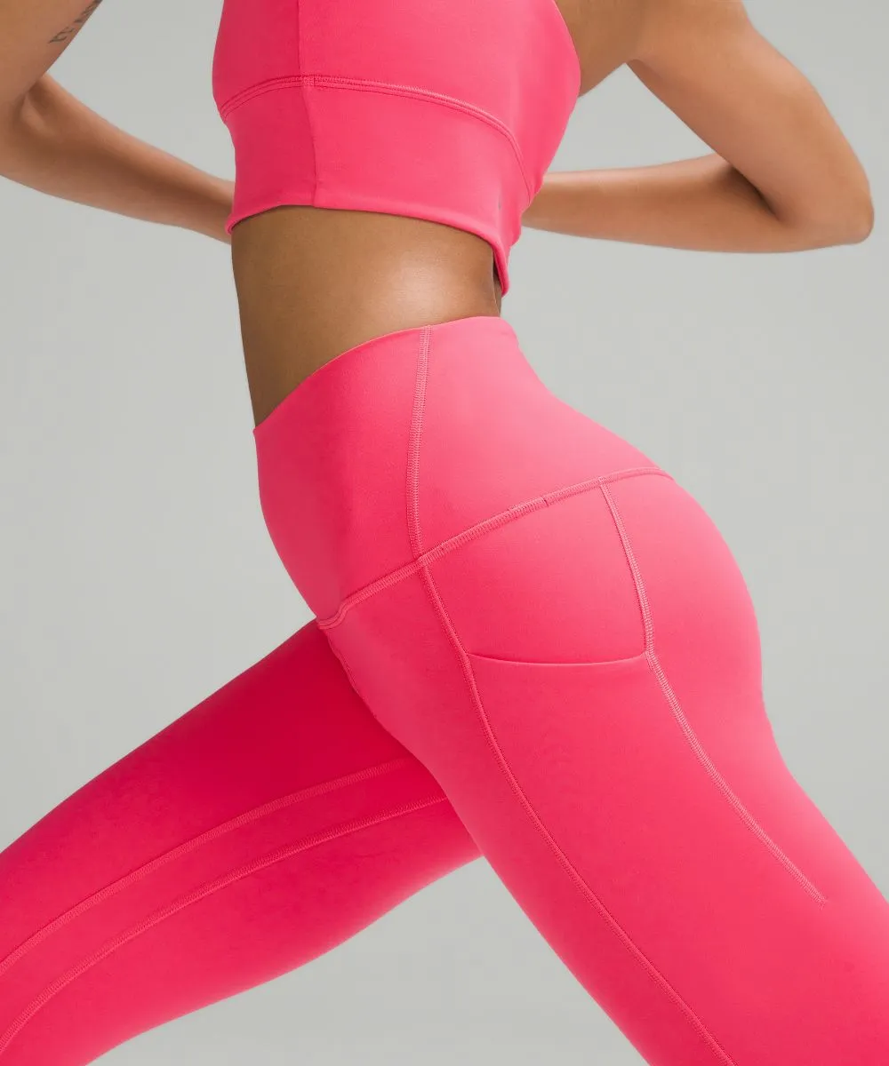 Lululemon High Rise Leggings with Pockets, Pink