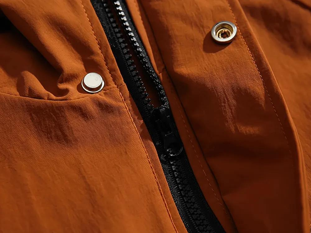 Men's Hooded Jacket with Multi-Pocket Design - SF2263
