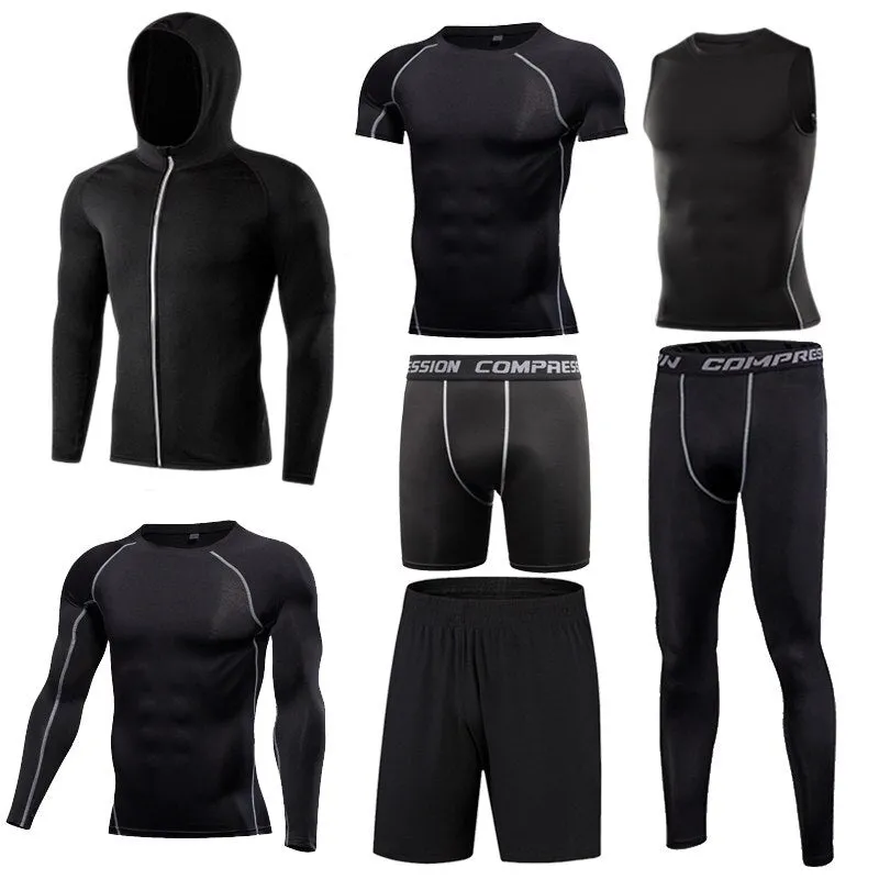 Men's Tight Running Sport Clothing Fitness Athletic Physical Training Sportswear Suits Workout Jogging Sweatshirt Tracksuit