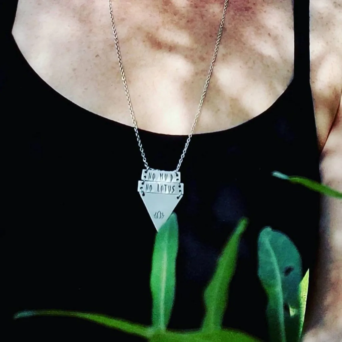 No mud No lotus stacked necklace