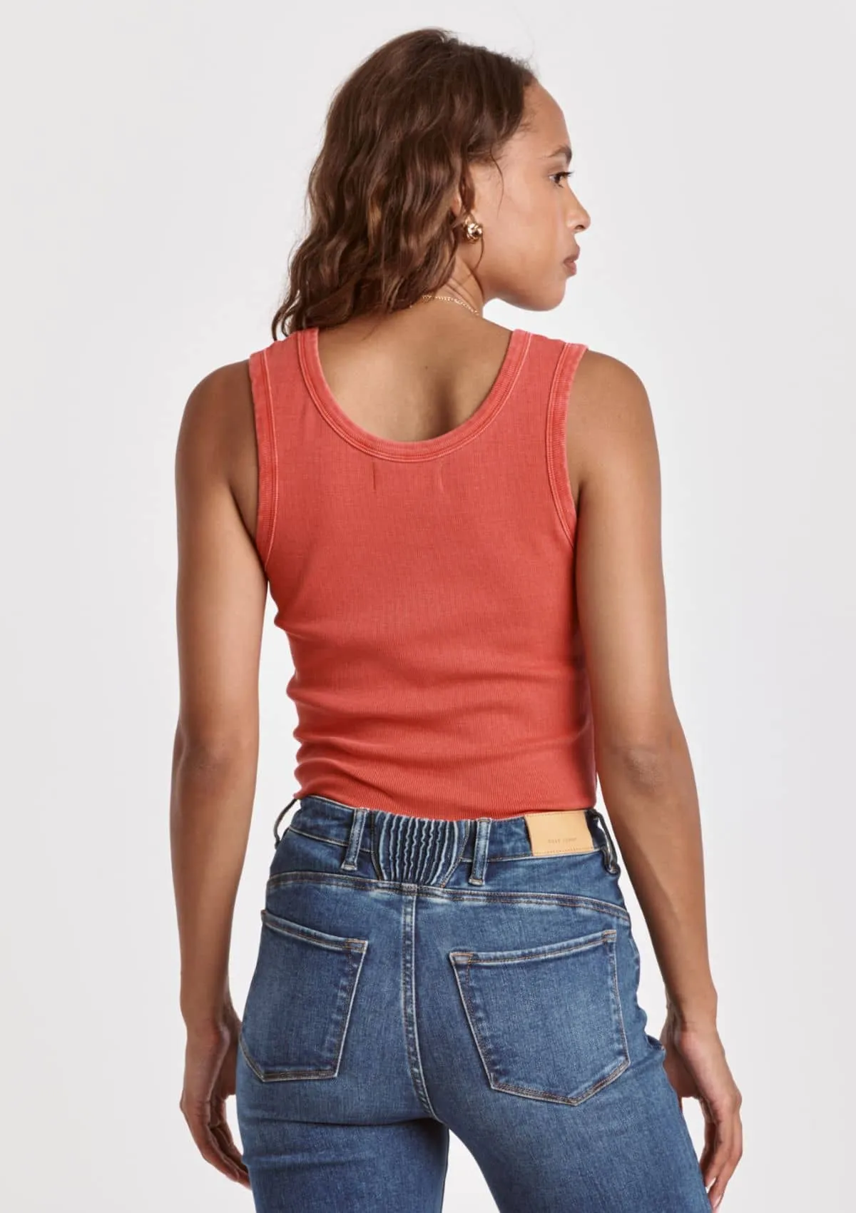 Paula Jewel Neck Tank Top - Radiant Red