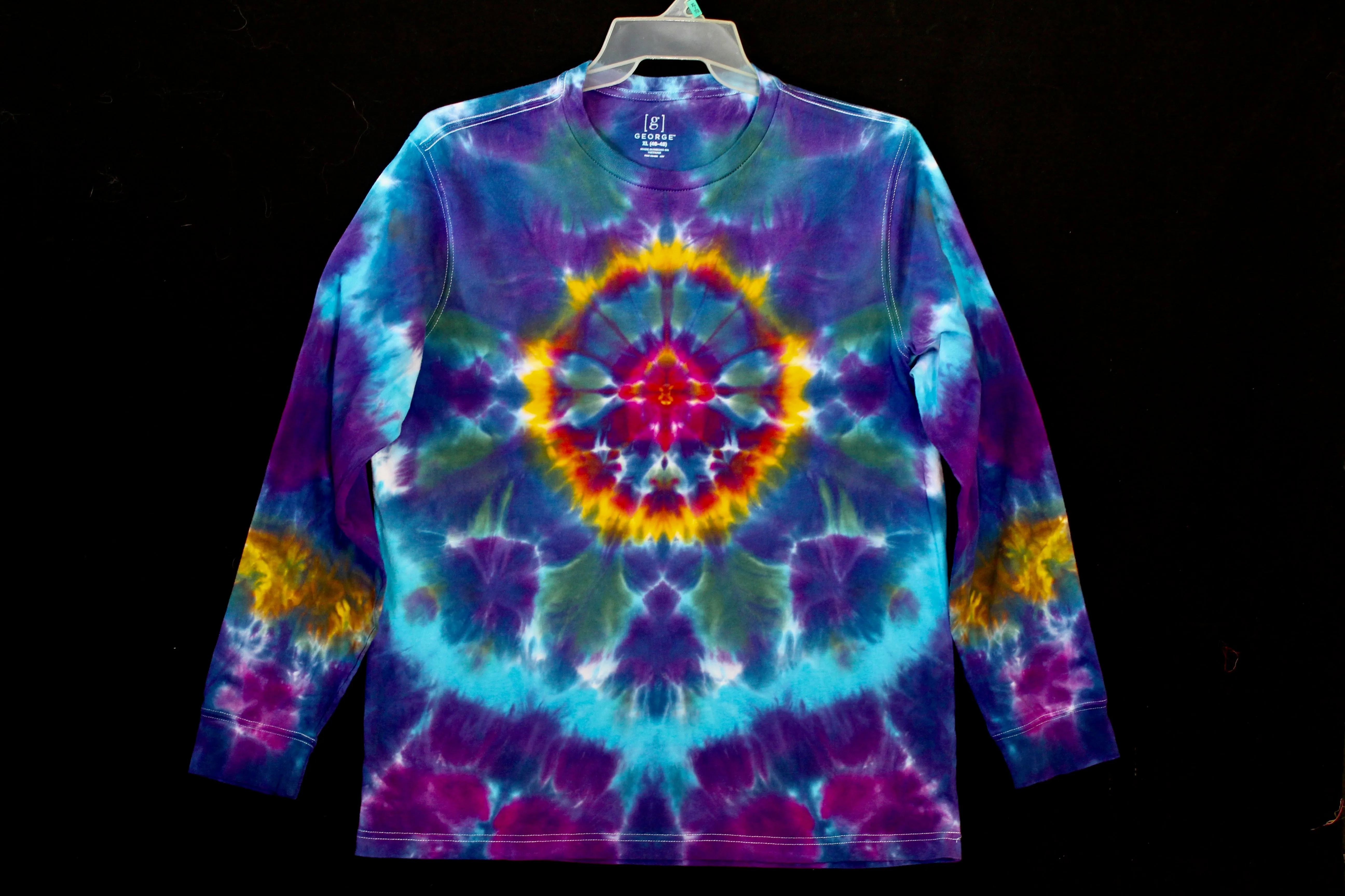 Reg. long sleeve cotton shirt XL #3133 Mandala design
