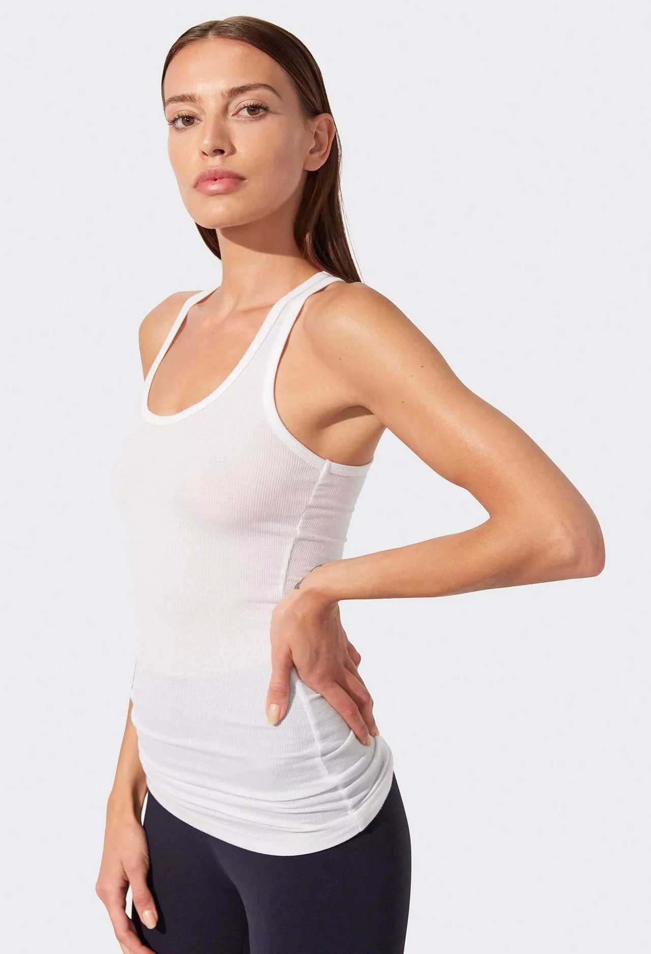 Splits59 Ashby Ribbed Tank - White