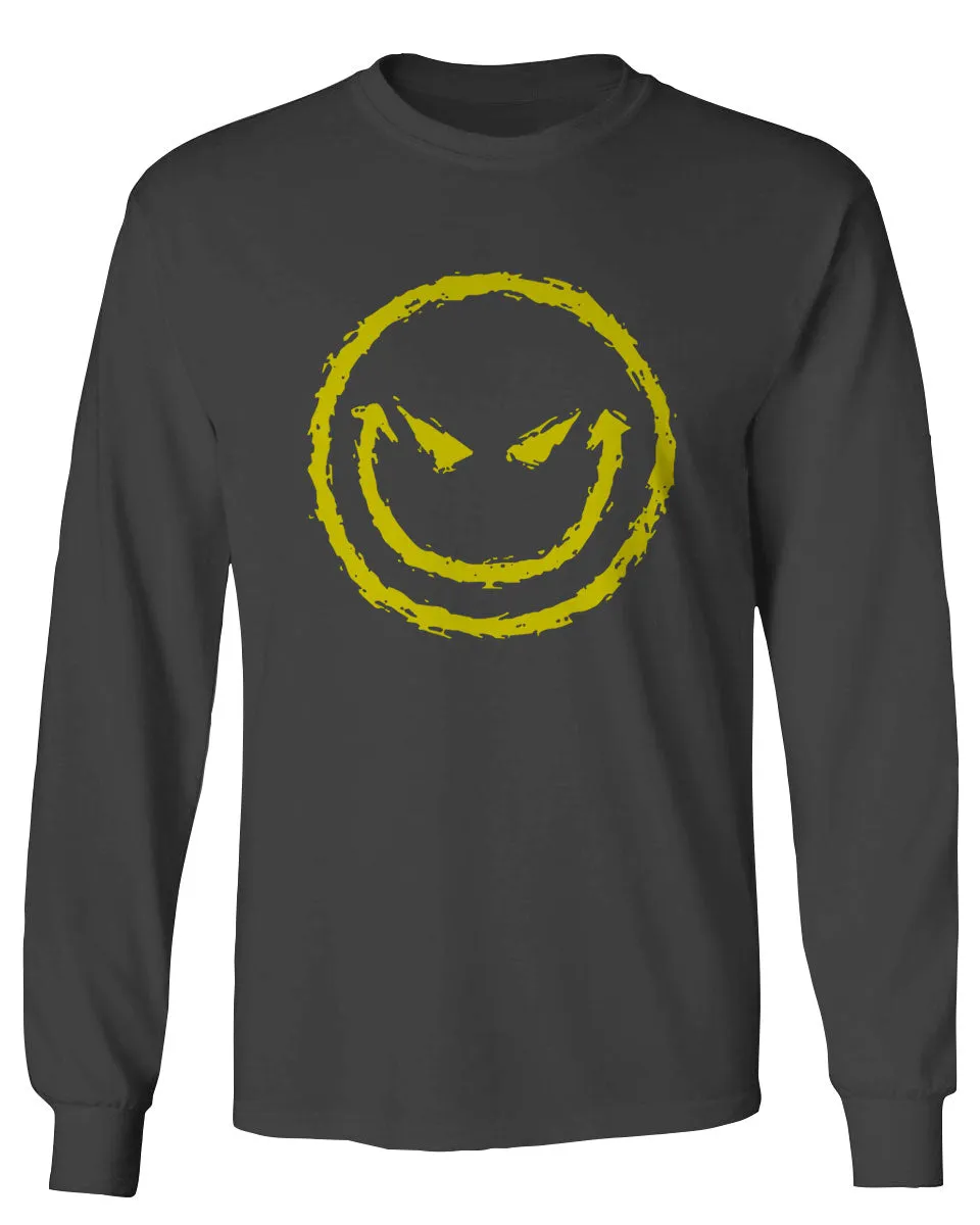 VICES AND VIRTUESS Funny Cool Graphic Evil Smile Workout trainig Gym Fitness mens Long sleeve t shirt
