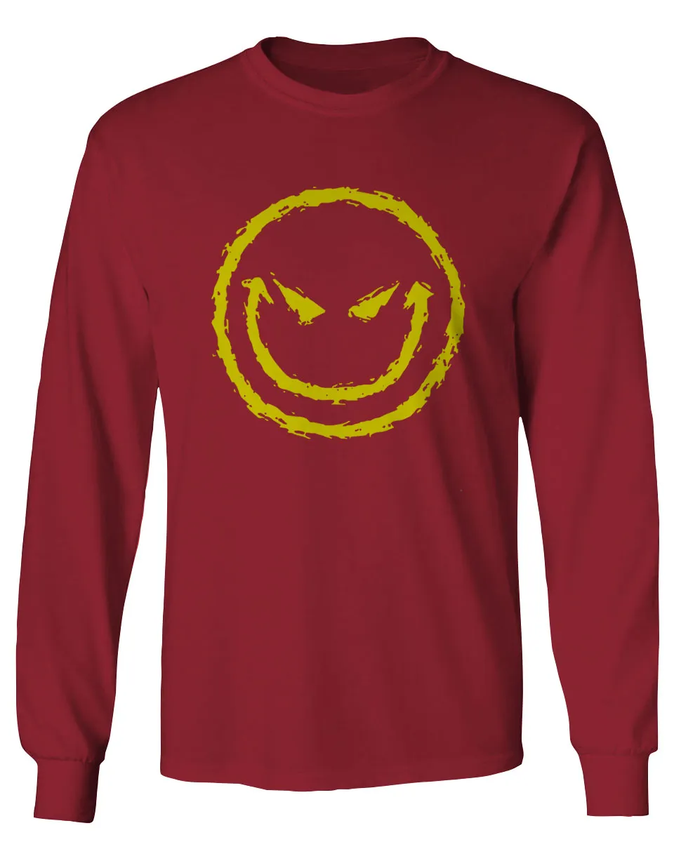 VICES AND VIRTUESS Funny Cool Graphic Evil Smile Workout trainig Gym Fitness mens Long sleeve t shirt