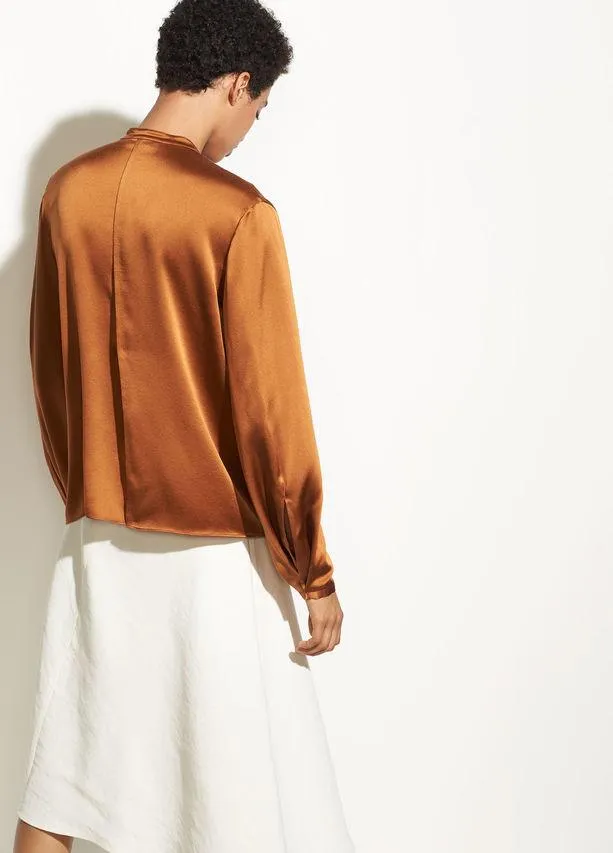 Vince - Tie Neck Popover Light Copper