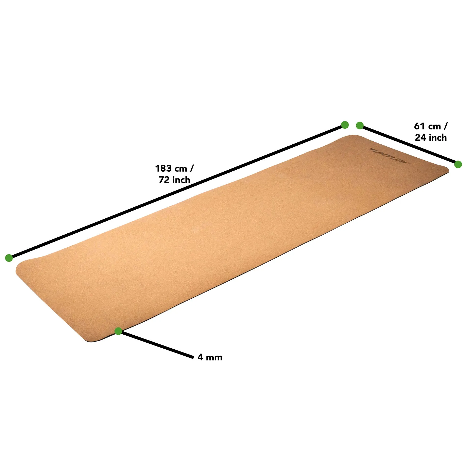 Yoga Mat - Tunturi - Cork TPE - Kork