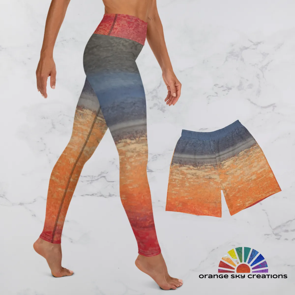 Yoga with Brett ~ grey on grey ~ Yoga Capri Leggings